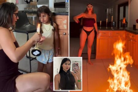 Deranged mom filmed herself pouring hot wax on her kids and starting fire in kitchen
