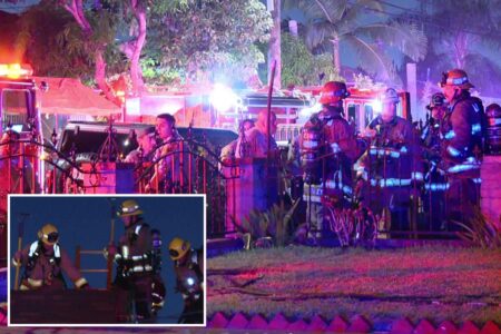 Los Angeles couple and young son found shot dead in murder-suicide in burning home