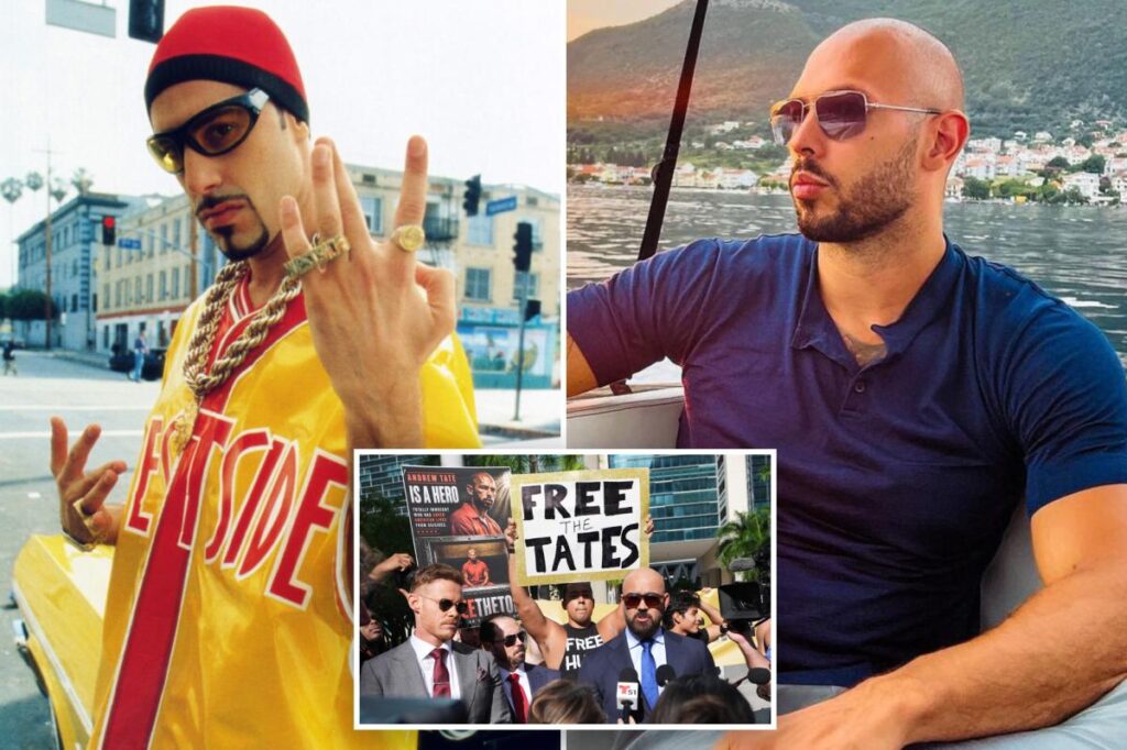 Andrew Tate’s own lawyer compares him to absurd comedy character ‘Ali G’ as shackled influencer appears in court