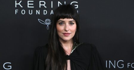 Honestly, Dakota Johnson’s Classy, Tailored-Looking Jeans Style Is Making Us Reconsider Wide Legs