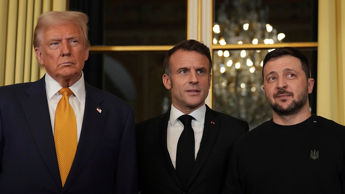 President Trump with Zelenskyy and Macron