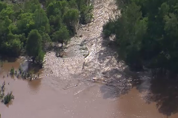 Emu Creek, north of Brisbane, where a woman died while tubing on New Year’s Eve.
