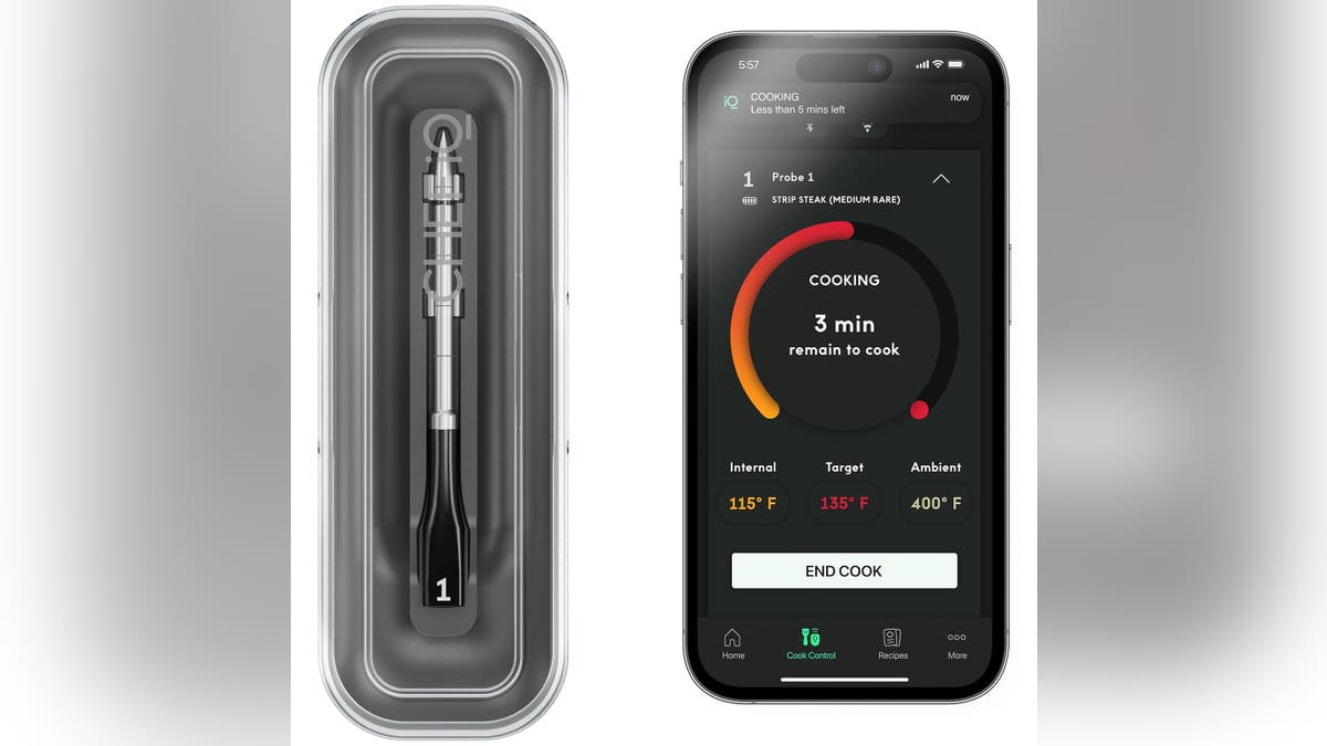 Keep track of meat temperatures easily. 