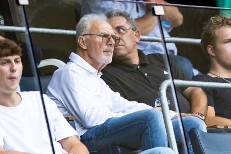 Franz Beckenbauer at football match.