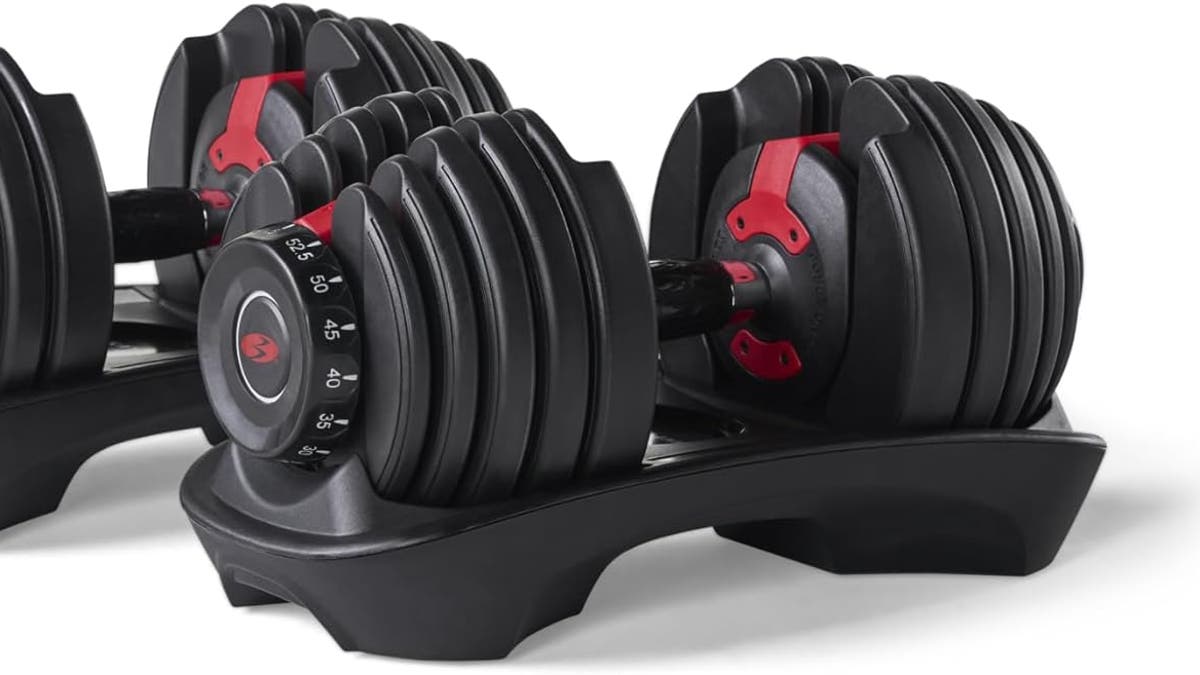 These Bowflex SelectTech 552 adjustable dumbbells are perfect for smaller spaces.