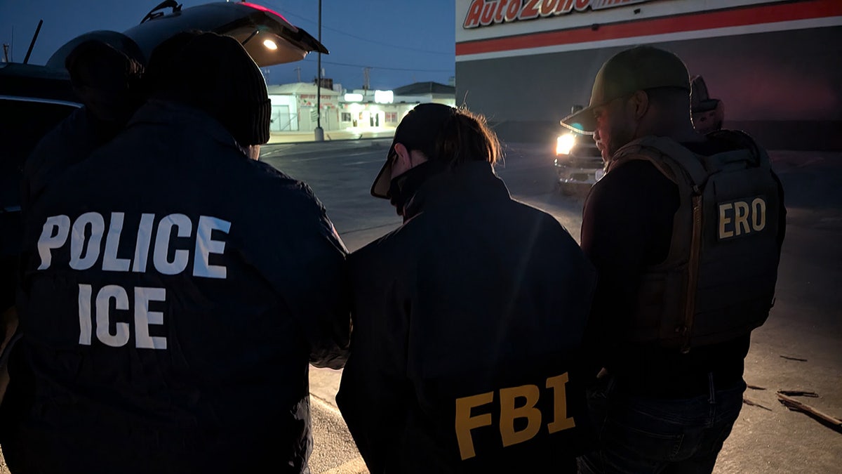 Officers from Homeland Security and the FBI conduct immigration enforcement in El Paso, Texas