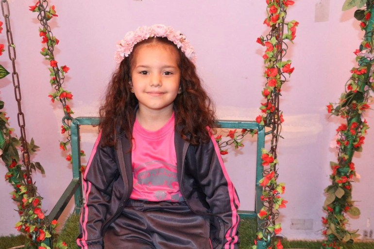 Palestinian girl Hind Rajab poses for a photograph, in this undated handout picture