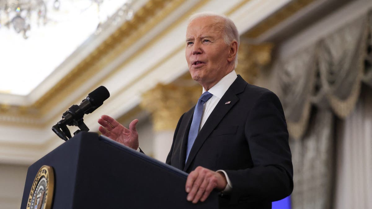 President Biden delivers a speech at the State Department in Washington, D.C., Jan. 13, 2025. 