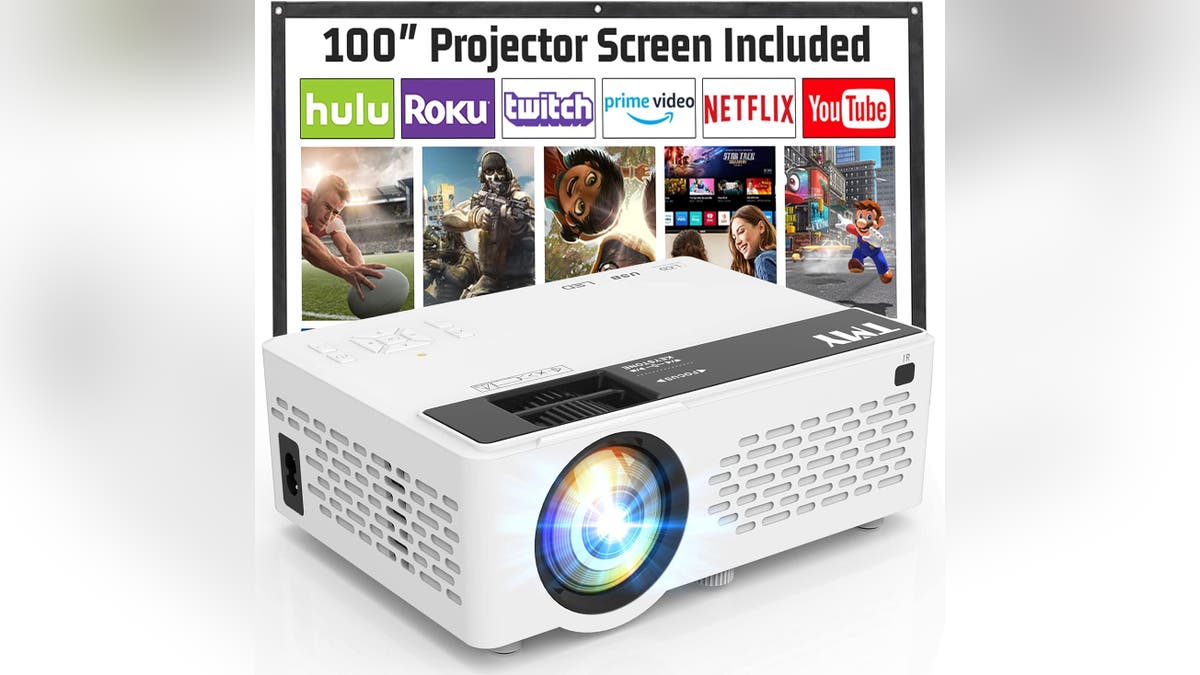 Have family movie nights outside this summer with this Bluetooth projector. 