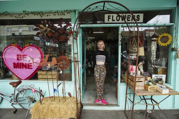 Mary-Christie Duivenvoorden outside her shop. 