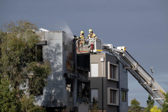 The Truganina townhouse was completely destroyed.