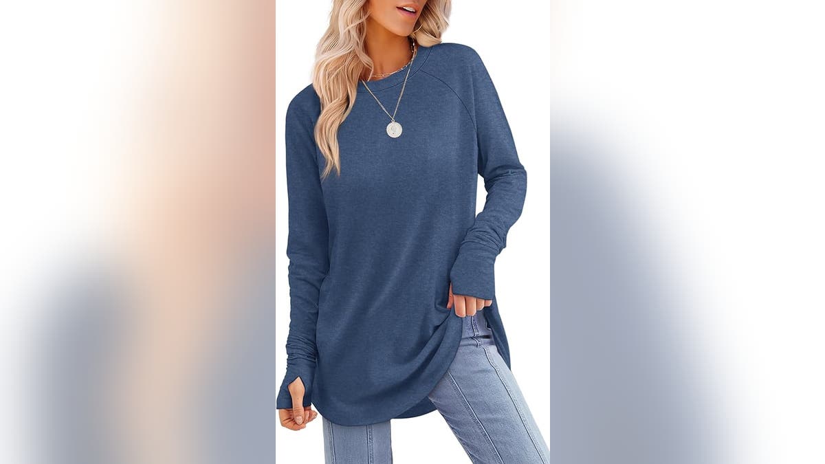 This tunic is perfect for pairing with leggings.