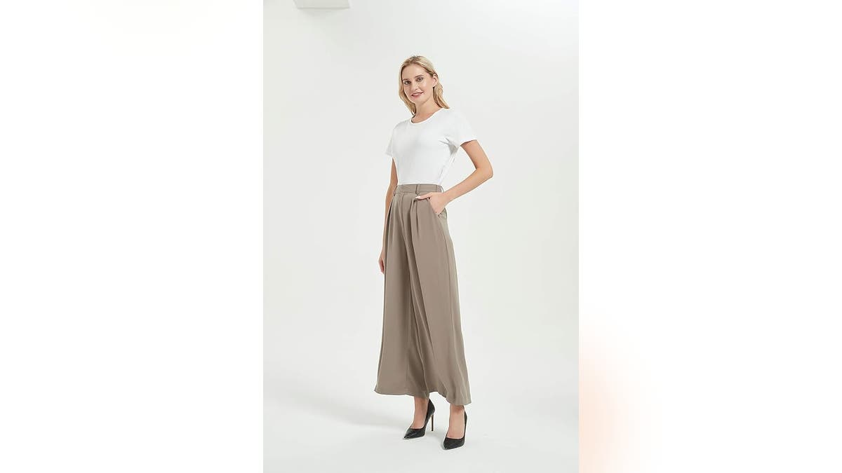 Try these easy-to-wear wide-leg trousers.