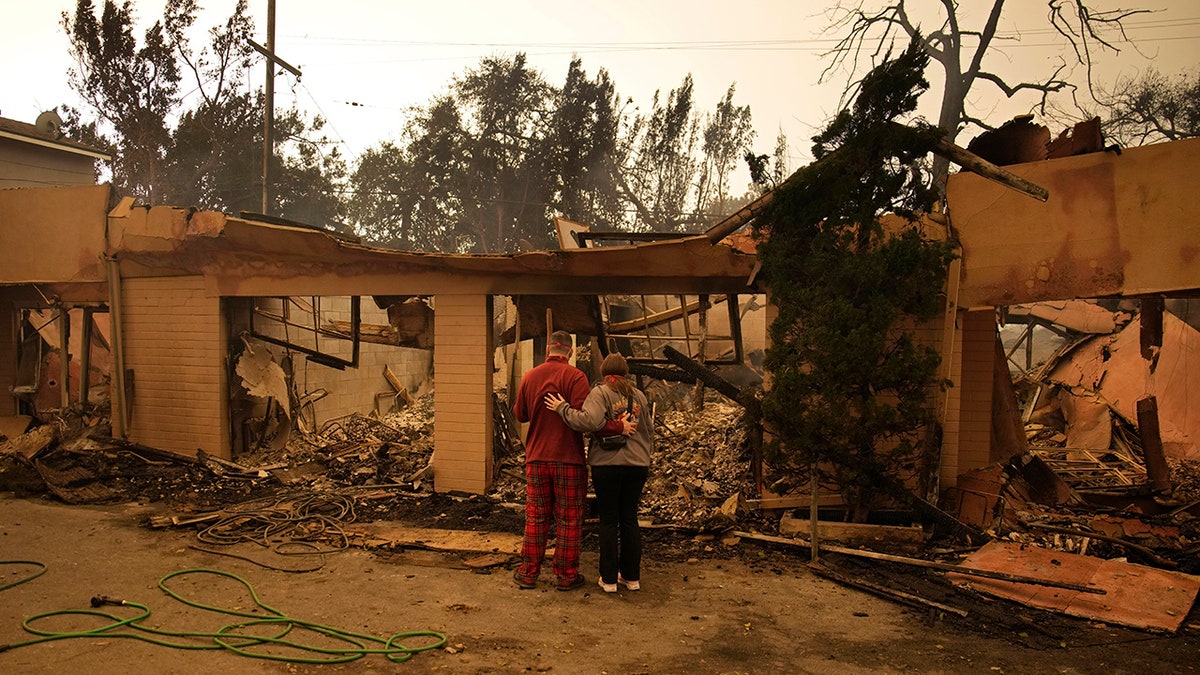 Eaton Fire damages home