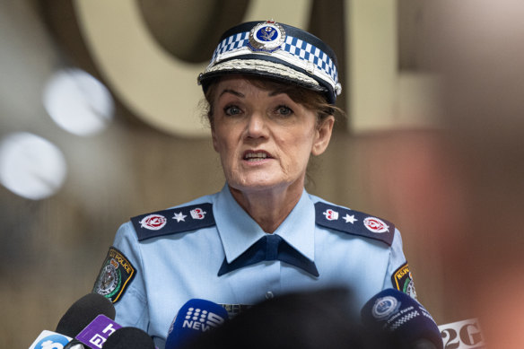 NSW Police Commissioner Karen Webb criticised leaks about the investigation into the explosives-laden caravan.