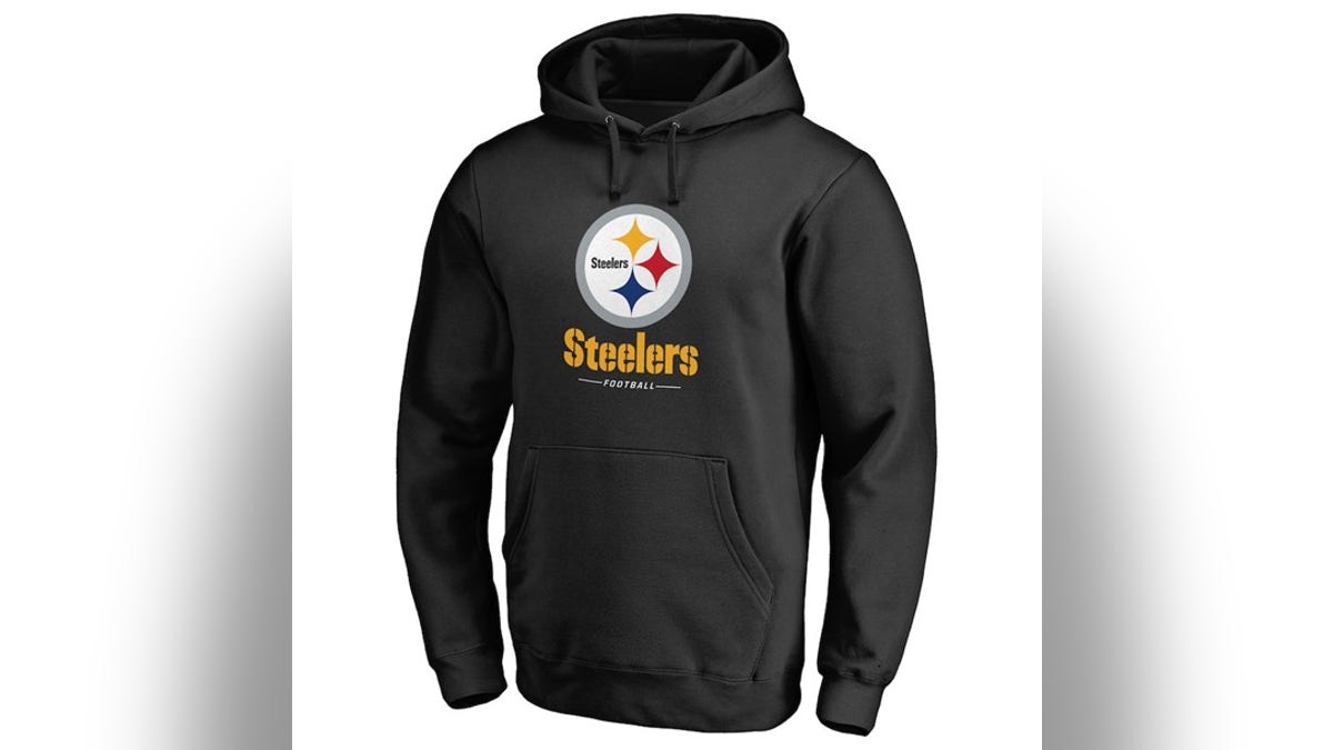 Stay simple with this black Steelers hoodie.