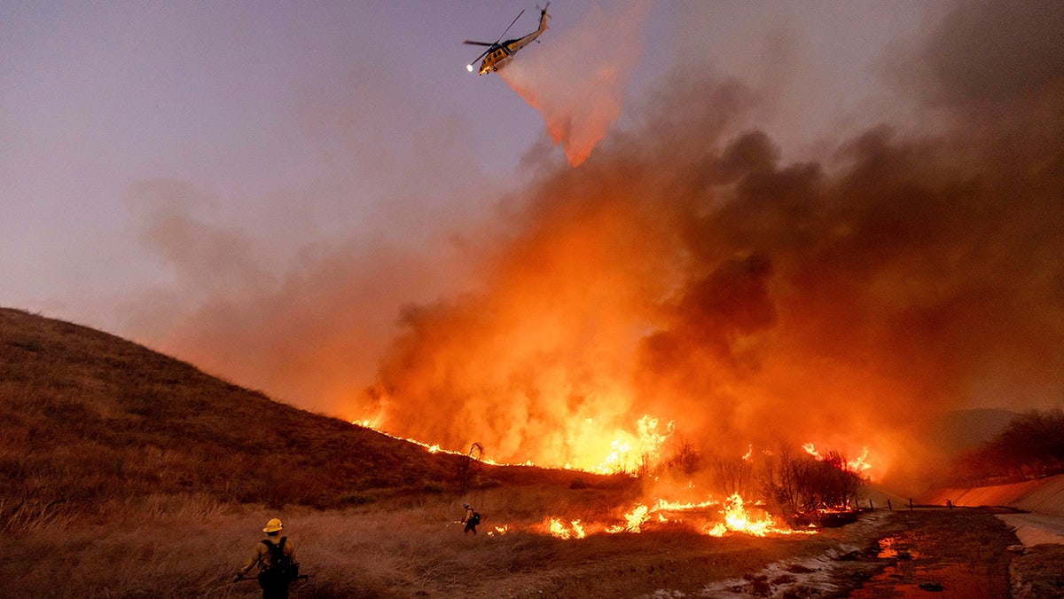 Firefighters battle Kenneth Fire in California