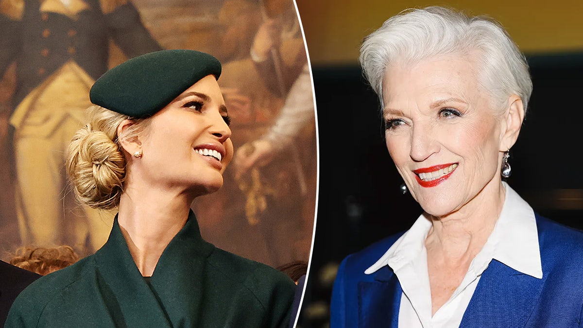 Split of Ivanka Trump (left) and Maye Musk (right)