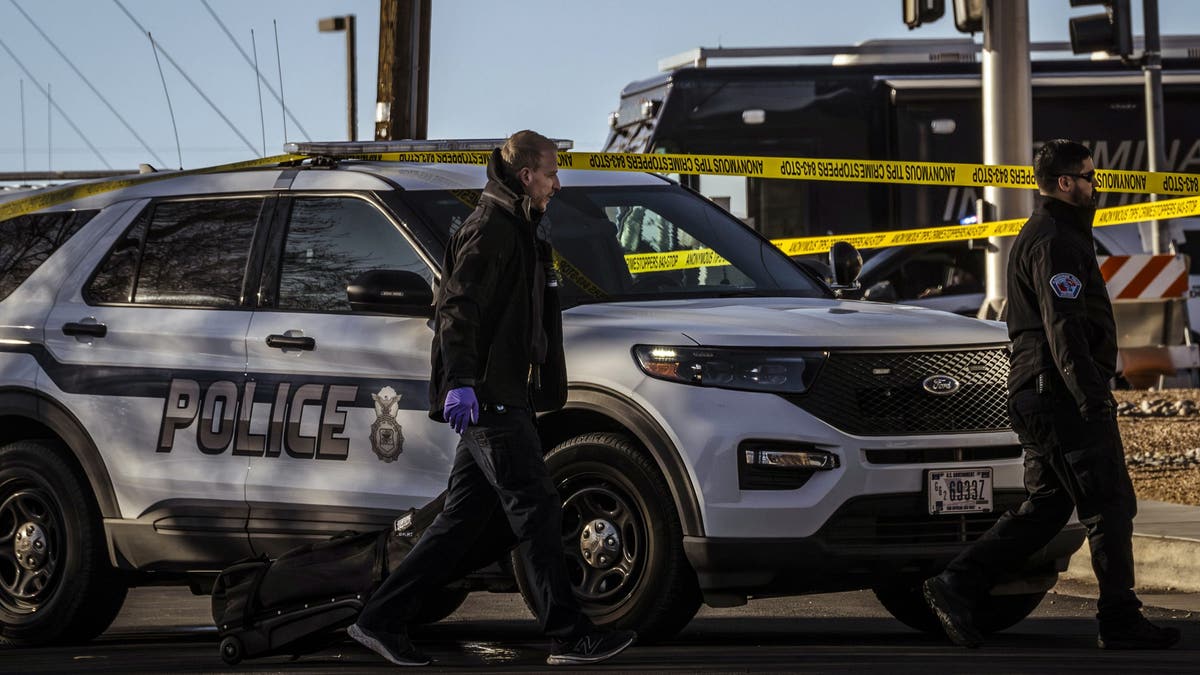 Police at shooting scene