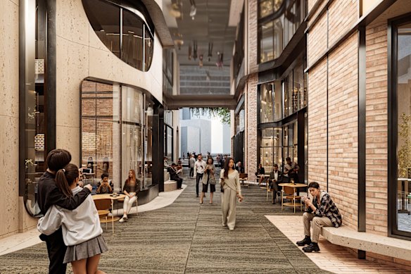 The ground floor will include a central retail arcade fitted with food and retail stores.