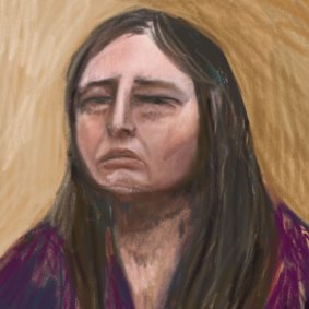 A court sketch of Erin Patterson during her trial.