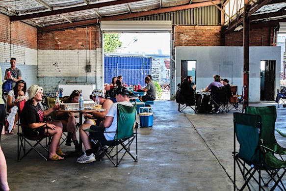 Customers inside the famed WA barbecue hotspot.