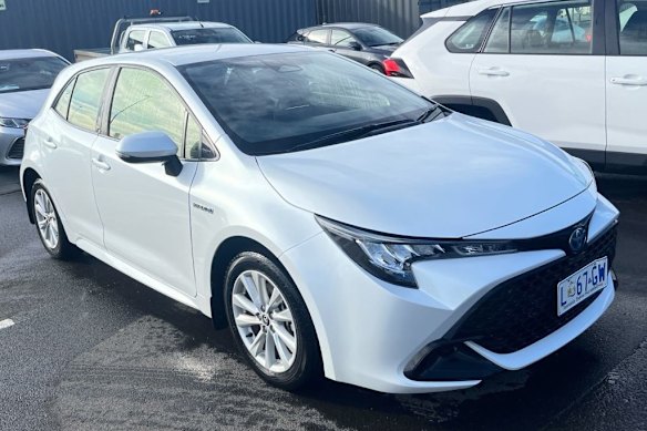 The car Leannedra Kang and Takahiro Toya had been driving in north-east Tasmania.