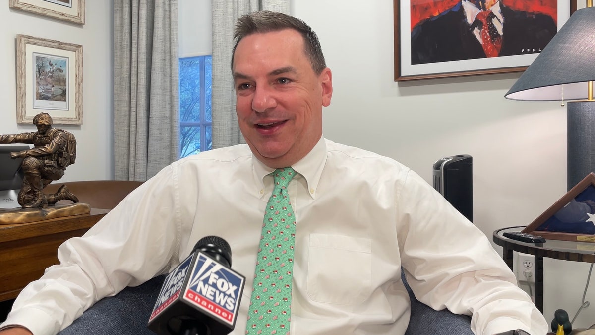 Rep. Richard Hudson of North Carolina, chair of the National Republican Congressional Committee, is interviewed by Fox News Digital, on April 7, 2025 in Washington D.C. 