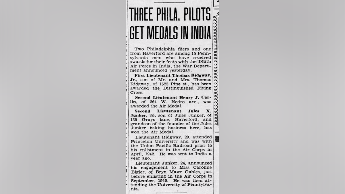 news clip about WWII vet