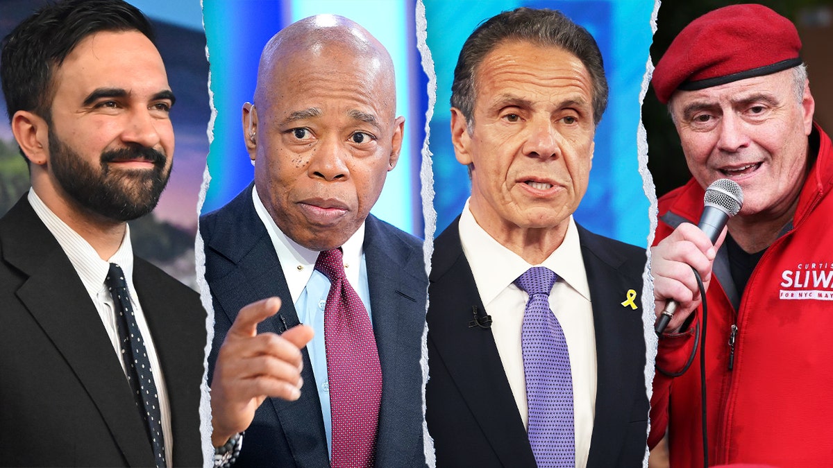 l-r: Mamdani, Adams, Cuomo and Sliwa, NYC mayor candidates