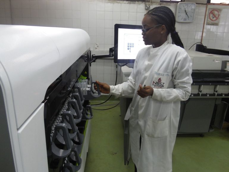Blood testing lab