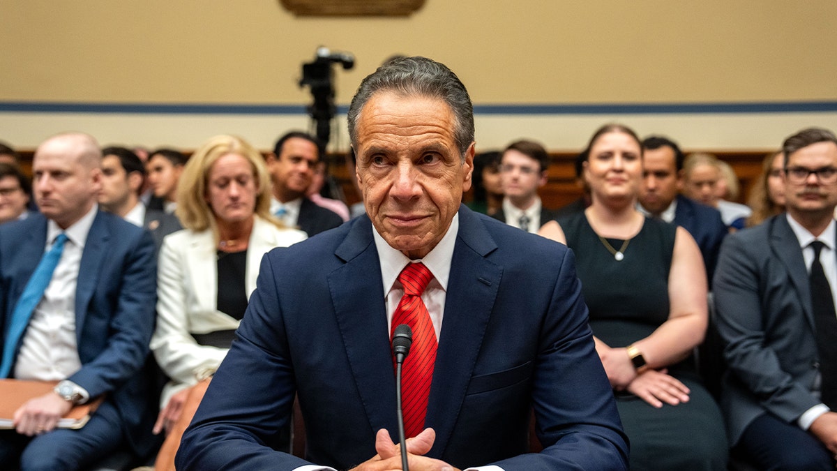 andrew cuomo closeup in hearing