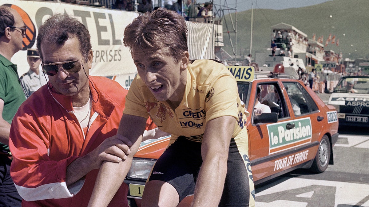 Greg LeMond on bike