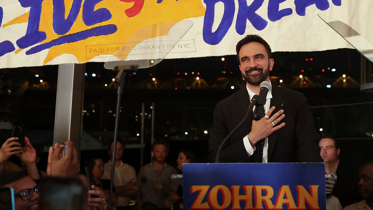 Zohran Mamdani at a campaign rally