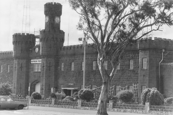 The gateway to Pentridge in 1981. The prison continued to operate until 1997.
