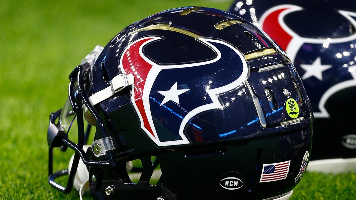 A view of a Houston Texans helmet