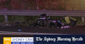 Delivery driver in hospital after collision with car allegedly involved in police chase