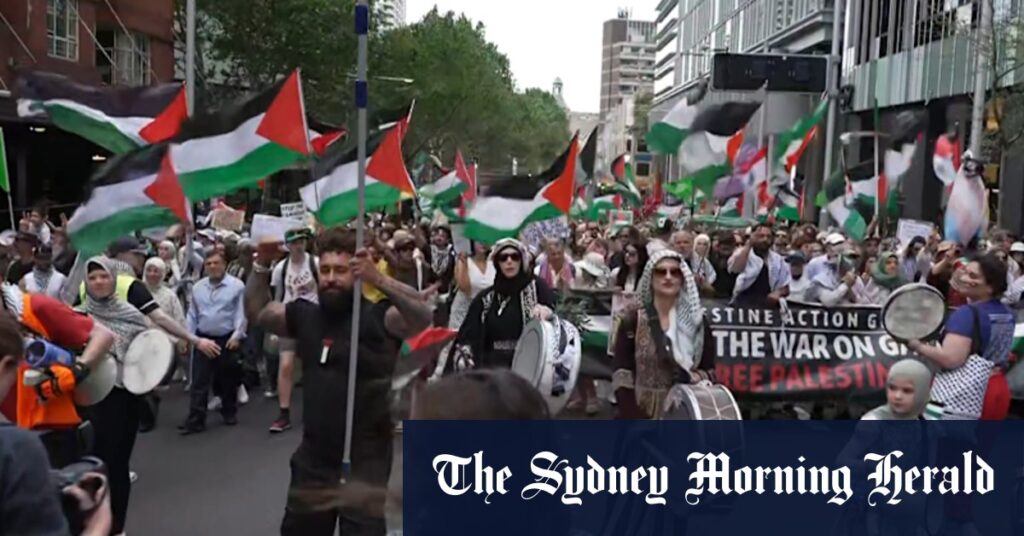 Thousands join pro-Palestine march in Sydney