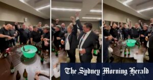 John Perkovic leads chant at a Croatian community funeral