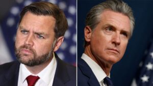 JD Vance within striking distance of Gavin Newsom in deep blue state: poll