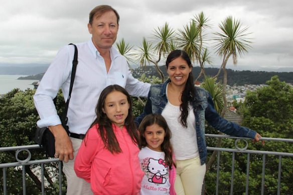 Stephen Playford with his wife Maria and children Juliette and Sidney.