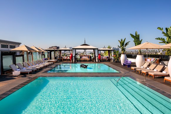 The rooftop at SLS Hotel in Beverly Hills.