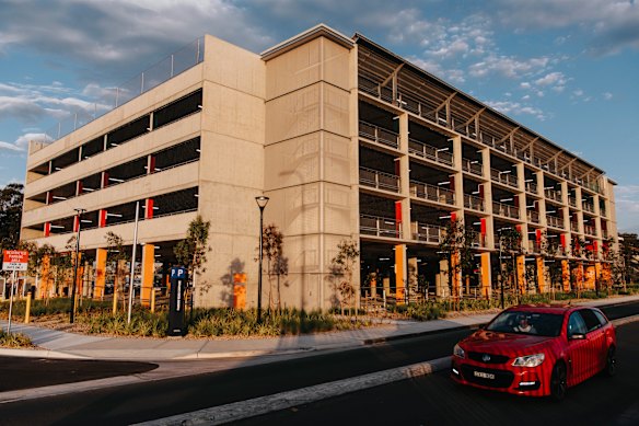 This car park has been future-proofed for the days when public transport is improved, and the multi-storey deck can be adapted for other uses. 