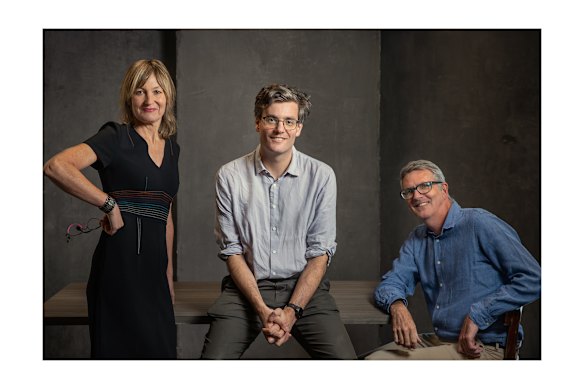 Explainer team Felicity Lewis, Jackson Graham and Angus Holland.