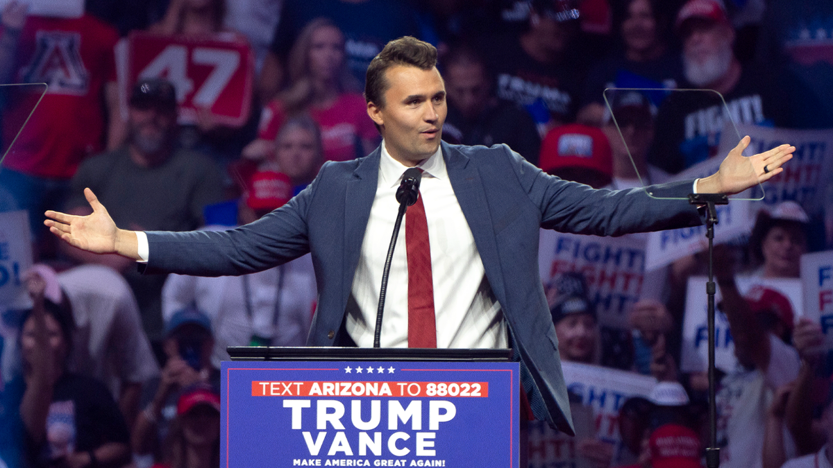Charlie Kirk speaks at rally