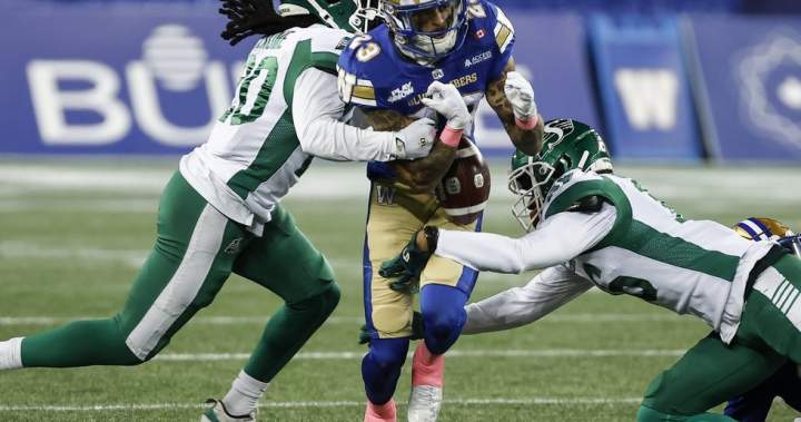 Bombers beat Riders on late Castillo field goal