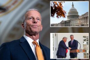 Senate majority leader says he doesn’t have the votes to eliminate filibuster despite Trump’s wishes