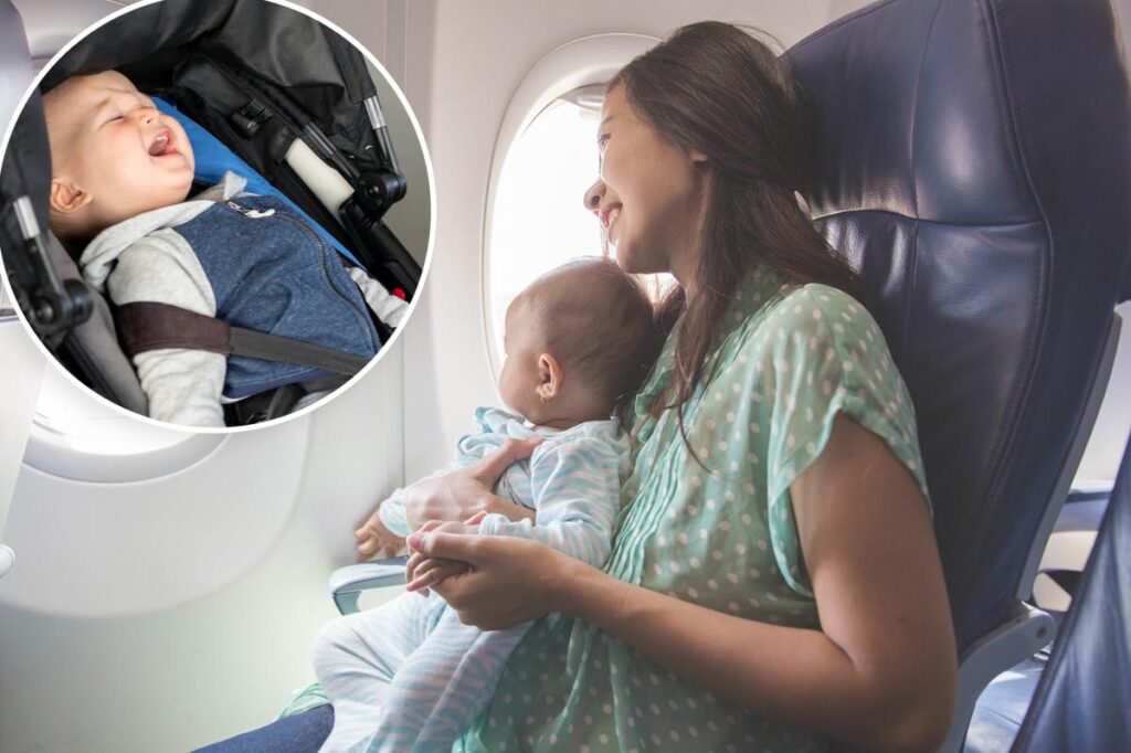 Grumpy plane passenger slammed for telling mom to get rid of baby sitting in business class