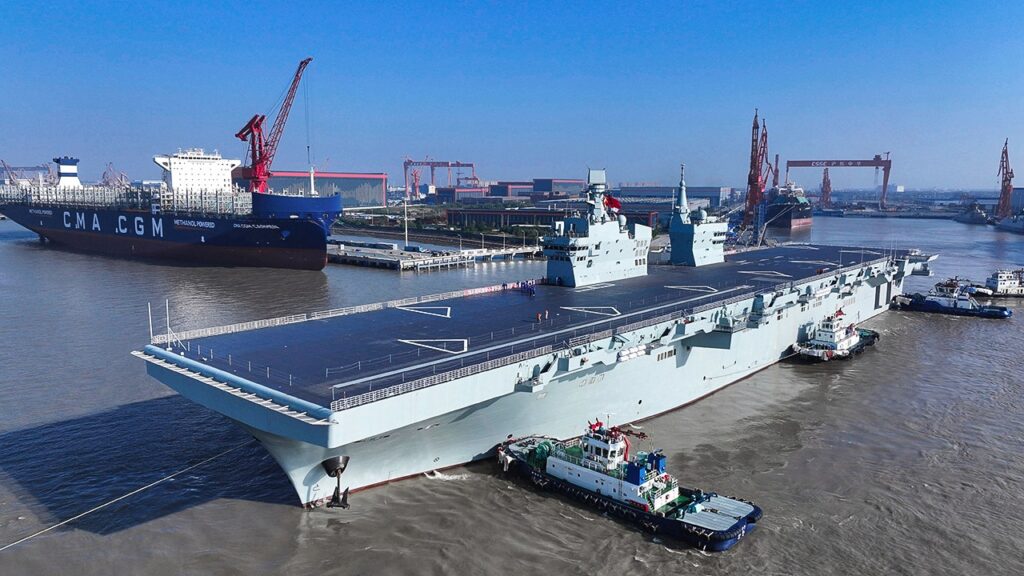 China immediately begins trialing its most advanced amphibious assault ship
