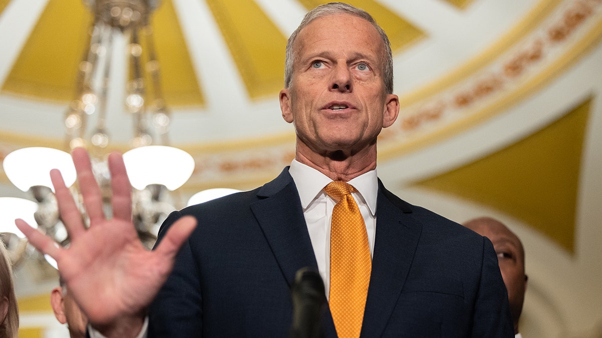 Sen. John Thune wearing a yellow tie.